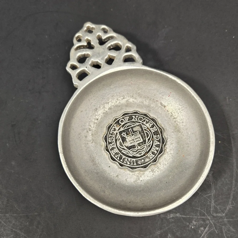 Wilton Armetale University of Notre Dame Porringer Dish Pewter-Look Aluminum RWP